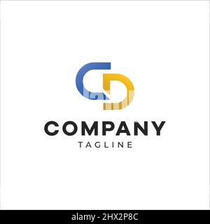 Cool and modern initial letter CD design Stock Vector