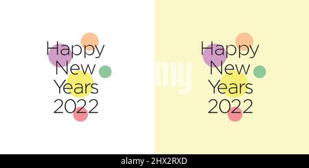 Modern and attractive happy new year 2022 greeting illustration background design Stock Vector