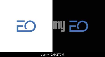 Modern and sophisticated EO letter initials logo design Stock Vector