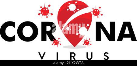 danger logo for corona virus #2 Stock Vector