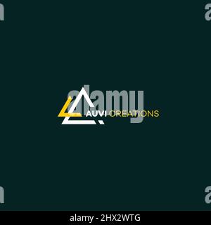 Cool and modern logo initials AC design #2 Stock Vector