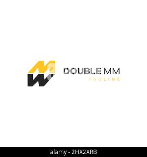 Cool and modern logo initials MW letters Stock Vector