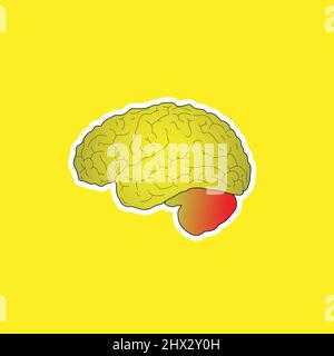 interesting and cool brain icon Stock Vector
