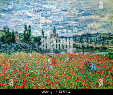 Poppy Field (Giverny). Claude Monet. 1890-1891 Stock Photo - Alamy