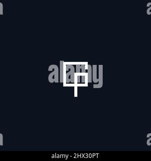 The initials GP logo is futuristic and modern34 Stock Vector