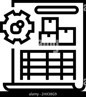 inventory adjustment report line icon vector illustration Stock Vector ...