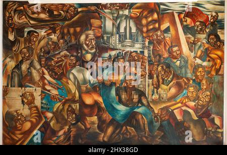 The Contribution of the Negro to Democracy in America mural in the Clarke Hall Hampton University campus Virginia