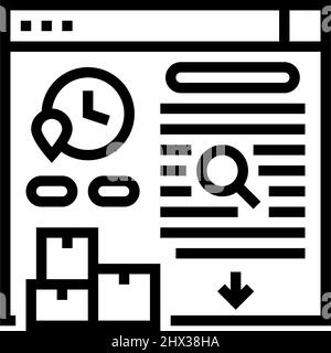 inventory movement pending report line icon vector illustration Stock ...