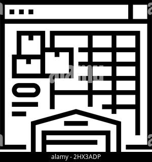 inventory adjustment report line icon vector illustration Stock Vector ...