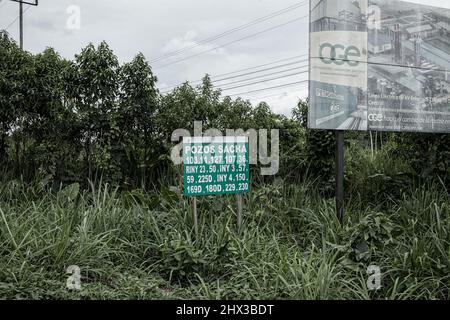 Crude oil, pollution, Ecuador, Texaco, Chevron, sick people, environment Stock Photo