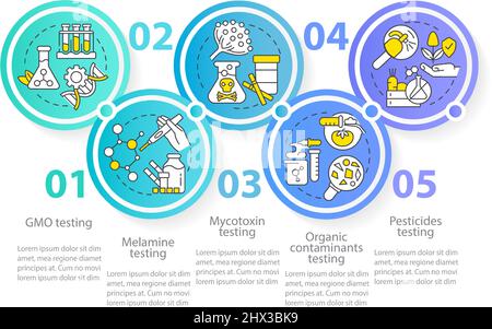 Nutritional analysis circle infographic template Stock Vector