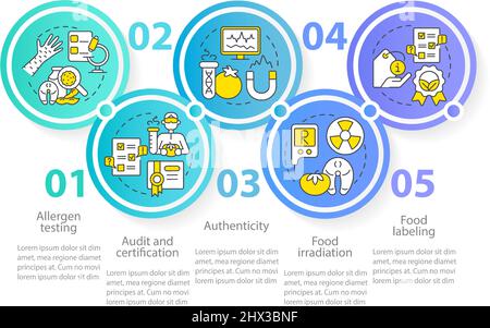 Analysis services circle infographic template Stock Vector