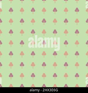 Tree shape vector seamless pattern doodle abstract background illustration for digital and print materials. Stock Vector