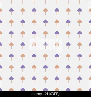 Tree shape vector seamless pattern doodle abstract background illustration for digital and print materials. Stock Vector