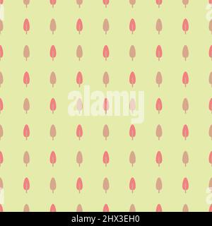 Tree shape vector seamless pattern doodle abstract background illustration for digital and print materials. Stock Vector