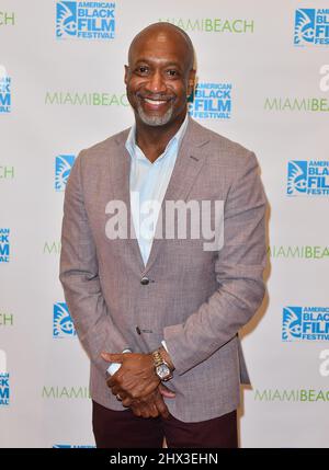 Miami Beach, USA. 07th Mar, 2022. MIAMI BEACH, FL - MARCH 07: Dondré Whitfield, Actor/Author/Motivational Speaker attends ABFF The Business of Entertainment Conversation moderated by Russell Motley at O Cinema - Miami Beach on March 7, 2022 in Miami Beach, Florida. (Photo by JL/Sipa USA) Credit: Sipa USA/Alamy Live News Stock Photo