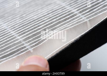 HEPA filter for air purifier. HEPA is High efficiency particulate air filter. Stock Photo