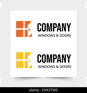 Modern logo for door and window companies Stock Vector