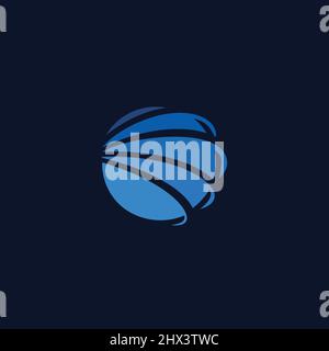 Modern and sophisticated Globe logo Stock Vector