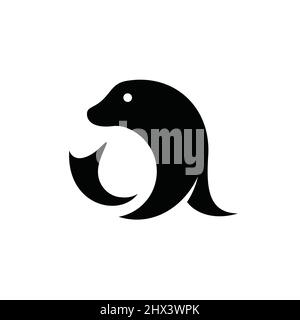simple and cool seal logo Stock Vector