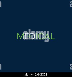 Simple and modern logo for pharmaceutical companies Stock Vector