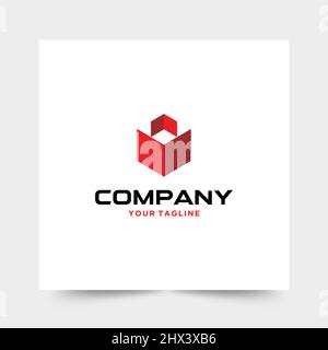 Modern and strong logo for construction companies Stock Vector