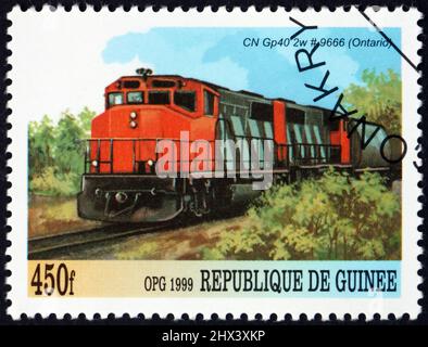 GUINEA - CIRCA 1999: stamp printed by Guinea, shows Mysterio, circa ...