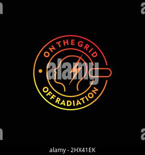 Logo of the dangers of modern and professional radiation #1 Stock Vector