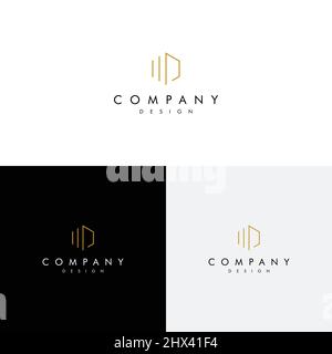 Logo with the initials MD modern and luxurious Stock Vector