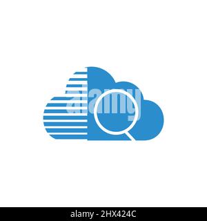 Modern and professional digital cloud logo Stock Vector