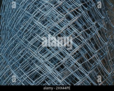 Close-up metal mesh rolls Stock Photo