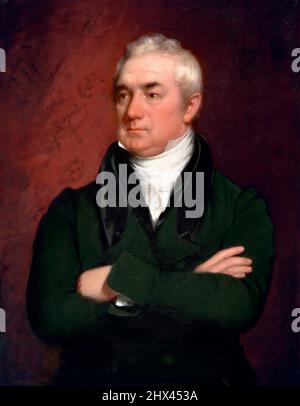 Portrait of the American engineer, politician and soldier, Colonel Loammi Baldwin (1744-1807) by Chester Harding, oil on canvas, 1823 Stock Photo