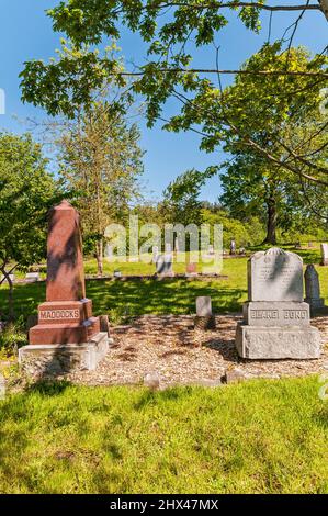 Peter Saar Cemetery in the Panther Lake area of Kent, Washington. Stock Photo