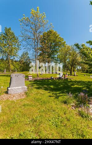 Peter Saar Cemetery in the Panther Lake area of Kent, Washington. Stock Photo