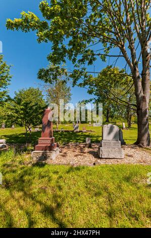 Peter Saar Cemetery in the Panther Lake area of Kent, Washington. Stock Photo