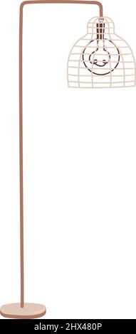 Floor lamp, torchere. Vector illustration in a flat style Stock Vector