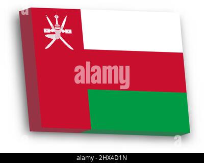 3D vector flag of Oman Stock Vector