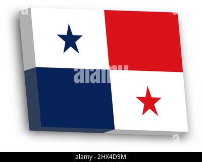 3D vector flag of Panama Stock Vector