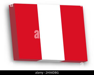 3D vector flag of Peru Stock Vector