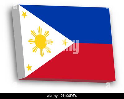 3D vector flag of Philippines Stock Vector