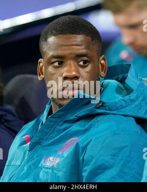 Manchester City's Luke Mbete-Tabu during the UEFA Champions League round of sixteen second leg match at the Etihad Stadium, Manchester. Picture date: Wednesday March 9, 2022. Stock Photo