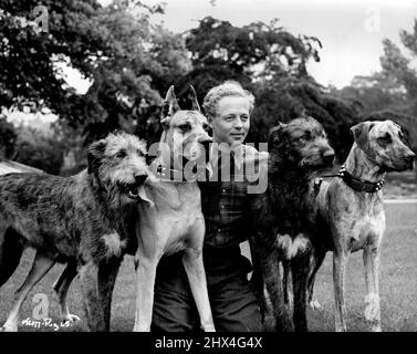 Jimmy Hanley With Dogs Actor Grounds Of Denham Studios With Some Of The ...