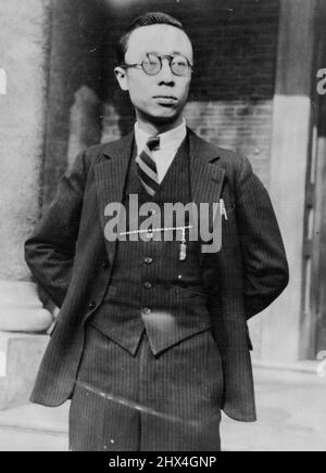 The Emperor-Elect And The New Capital Of Manchukuo. Our Portrait is of Henry Pu-Yi, the young chief of State of Manchukuo and the former Emperor of Manchukuo on March 1. He posed specially for this photograph which was taken at Hsingking by the Mukden correspondent of the Times. March 26, 1934. Stock Photo