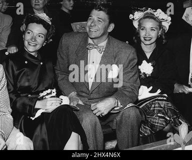 Nancy Davis, Ronald Reagan, Jane Powell. September 01, 1950. Stock Photo