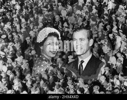 Queen Elizabeth & Duke of Edinburgh - Portraits Together. August 22, 1952. Stock Photo