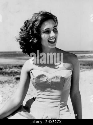 Anna Maria Sandri will be seen soon as a Bedouin chief's daughter in The Black Tent. November 1, 1955. (Photo by J. Arthur Bank Organisation Ltd.) Stock Photo