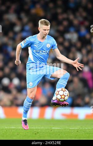 Oleksandr Zinchenko #11 of Manchester City during the game Stock