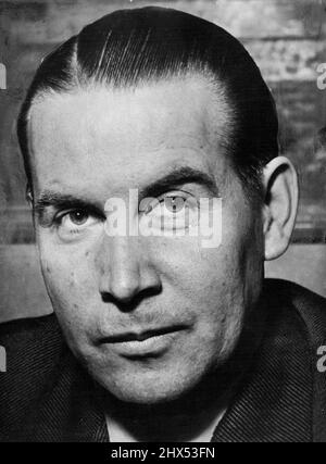 West German Politicians: Dr. Gerhard Schroeder -- Federal Minister of the Interior of Western Germany. August 09, 1954. (Photo by Max Ehlert, Camera Press). Stock Photo