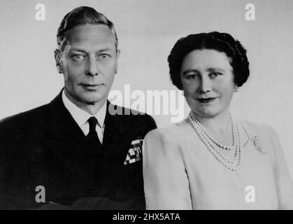 British Royal Family: Latest Pictures. A New portrait study of King George VI and Queen Elizabeth. The King and Queen and the two Princesses will embark in H.M.S. Vanguard at Portsmouth, Friday, January 31 on the first stage of their trip to South Africa. May 09, 1947. (Photo by Associated Press Photo).