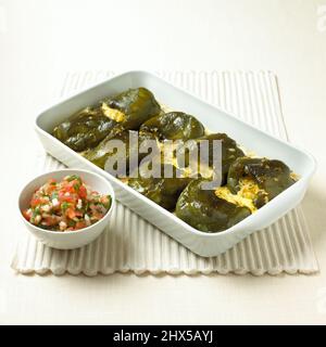 Mexican cheese-stuffed peppers Stock Photo